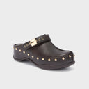 SCHOLL Phoebe Καφέ Δερμάτινα Clogs