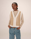 GRACE & MILA Sohen Sleeveless Suede Vest