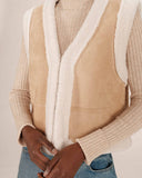 GRACE & MILA Sohen Sleeveless Suede Vest