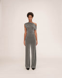 GRACE & MILA Truth Lurex Pants Silver