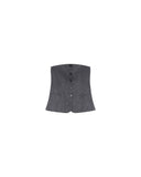 GRACE & MILA Tandem Strapless Herringbone Top Anthracite