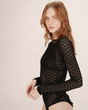 GRACE & MILA Tanguy Lace Bodysuit Black