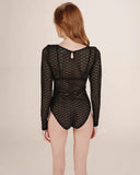 GRACE & MILA Tanguy Lace Bodysuit Black