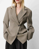 GRACE & MILA Almond Houndstooth Σακάκι