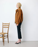 GRACE & MILA Arielle Suede-Effect Chocolat Jacket