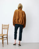 GRACE & MILA Arielle Suede-Effect Chocolat Jacket
