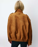GRACE & MILA Arielle Suede-Effect Chocolat Jacket