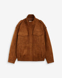GRACE & MILA Arielle Suede-Effect Chocolat Jacket