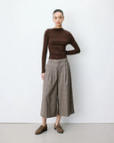 GRACE & MILA Arnold Beige Καρό Παντελόνι