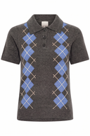 ICHI Ihdasila Dark Grey Polo Πουλόβερ