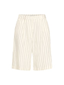 ICHI Ihbeccos Ριγέ Εκρού Βερμούδα