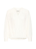 ICHI Ihlysse Λευκό Πουκάμισο με Πολύχρωμες Ραφές