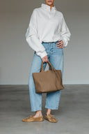 KAFFE Rachel Leather Jacket Brown