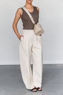 KAFFE Rachel Leather Jacket Brown