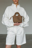 KAFFE Rachel Leather Jacket Brown