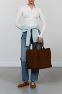 KAFFE Rachel Leather Jacket Brown