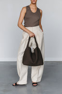 KAFFE Rachel Leather Jacket Brown