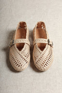 KMB Doris Raffia Mary Jane Ballerinas