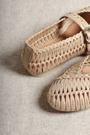 KMB Doris Raffia Mary Jane Ballerinas