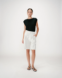 GRACE & MILA Wello Striped Bermuda Shorts