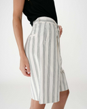 GRACE & MILA Wello Striped Bermuda Shorts