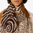 INOUI EDITIONS 100 Cotton Vague Golden Brown Φουλάρι