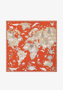INOUI EDITIONS Square 130 Atlas Orange Φουλάρι