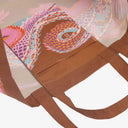 INOUI EDITIONS Croco Caramel Shopping Bag