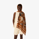 INOUI EDITIONS 100 Cotton Neptune Golden Brown Φουλάρι