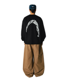 WOODBIRD WBBeam Warp Μαύρο Mακρυμάνικο T-shirt