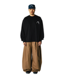 WOODBIRD WBBeam Warp Μαύρο Mακρυμάνικο T-shirt