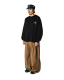 WOODBIRD WBBeam Warp Μαύρο Mακρυμάνικο T-shirt
