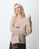 GRACE & MILA Salvador V-neck Sable Πουλόβερ