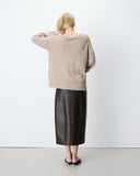 GRACE & MILA Salvador V-neck Sable Πουλόβερ