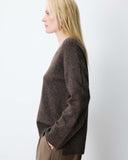 GRACE & MILA Salvador V-Neck Chocolate Πουλόβερ