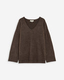 GRACE & MILA Salvador V-Neck Chocolate Πουλόβερ