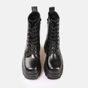 BUFFALO Jupiter Lace Up Mid Γυναικεία Μποτάκια Μαύρα