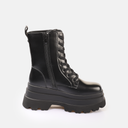 BUFFALO Jupiter Lace Up Mid Γυναικεία Μποτάκια Μαύρα