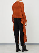 KOURBELA Wrap Πλεκτή Ζακέτα Sunset Orange