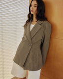 GRACE & MILA Almond Houndstooth Σακάκι