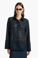 LIVIANA CONTI Aurelie Blue Shirt