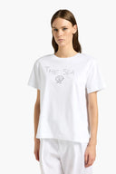 LIVIANA CONTI The Sea Λευκό T-Shirt