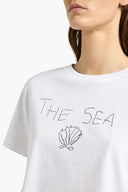 LIVIANA CONTI The Sea Λευκό T-Shirt