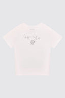 LIVIANA CONTI The Sea Λευκό T-Shirt