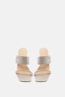 TWENTY FOURHAITCH Sadira Oro Mule with Rhinestones