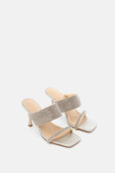 TWENTY FOURHAITCH Sadira Oro Mule with Rhinestones