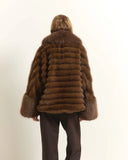 BEATRICE Cropped Faux Καφέ Γούνα