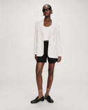 GRACE & MILA Velvet White Jacket 