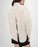 GRACE & MILA Valerie Vanille Striped Shirt