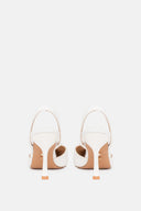 TWENTY FOURHAITCH Slingback Tortuga Λευκές Γόβες Με Αγκράφα